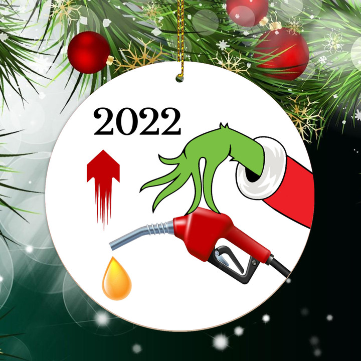 2022 Oil Grinch Christmas Ornament