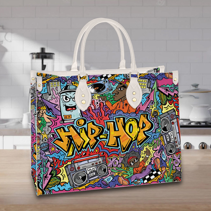 Hip Hop Graffiti Art Leather Bag - African American Handbag