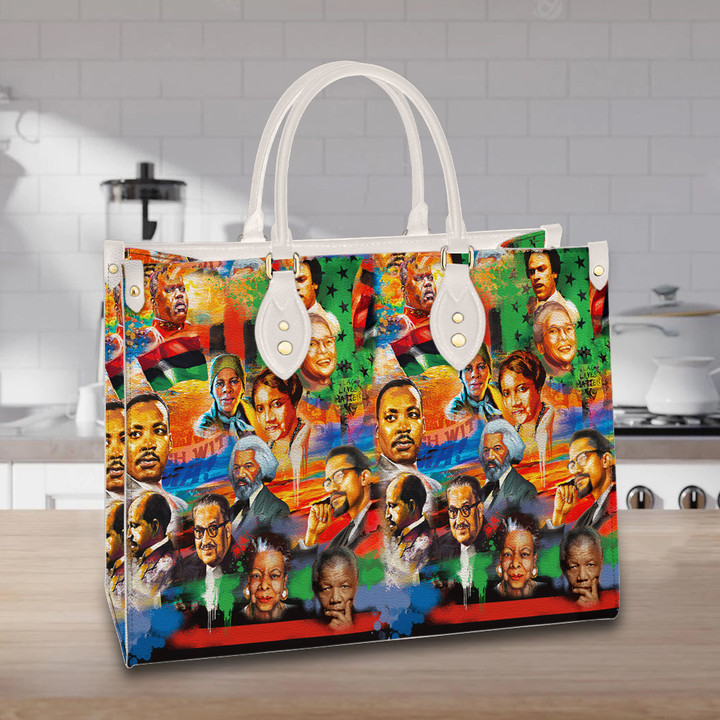 Civil Rights Moments Leather Bag - African American Handbag PANLTO0052