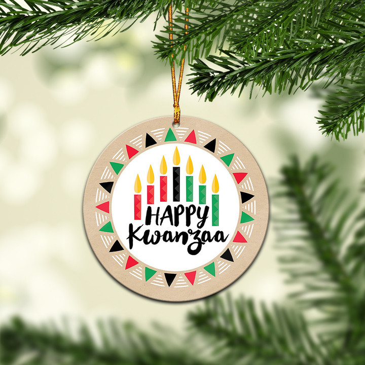 Happy Kwanzaa Christmas Ornament