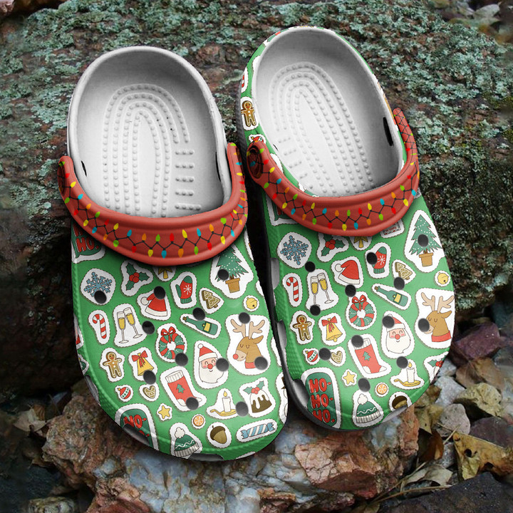 Christmas Crocs Patterns Holiday Classic Clogs Shoes PANCR1255