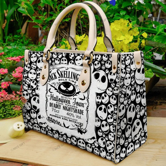 Halloween Town Jack Skellington Leather Bag Handbag For Women