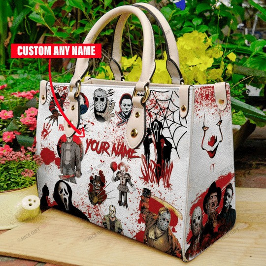 Personalized Horror Movies Halloween Leather Bag Handbag For Women PANLTO0035