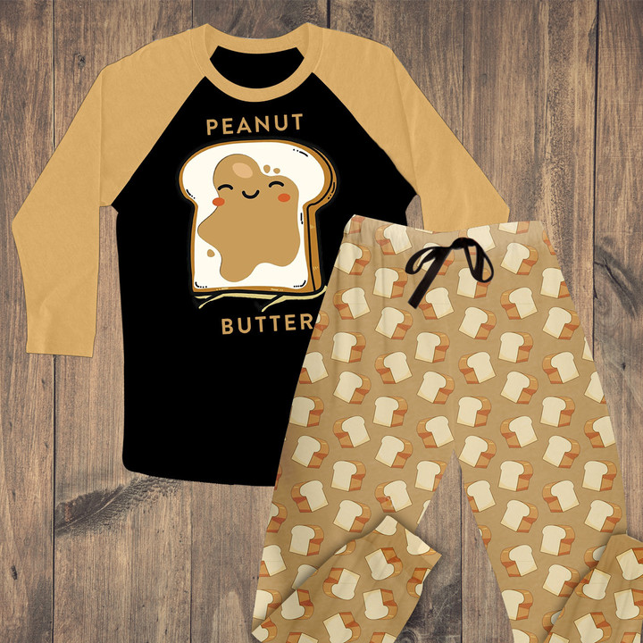 Matching Raglan Pajamas For Couple Peanut Butter And Jelly