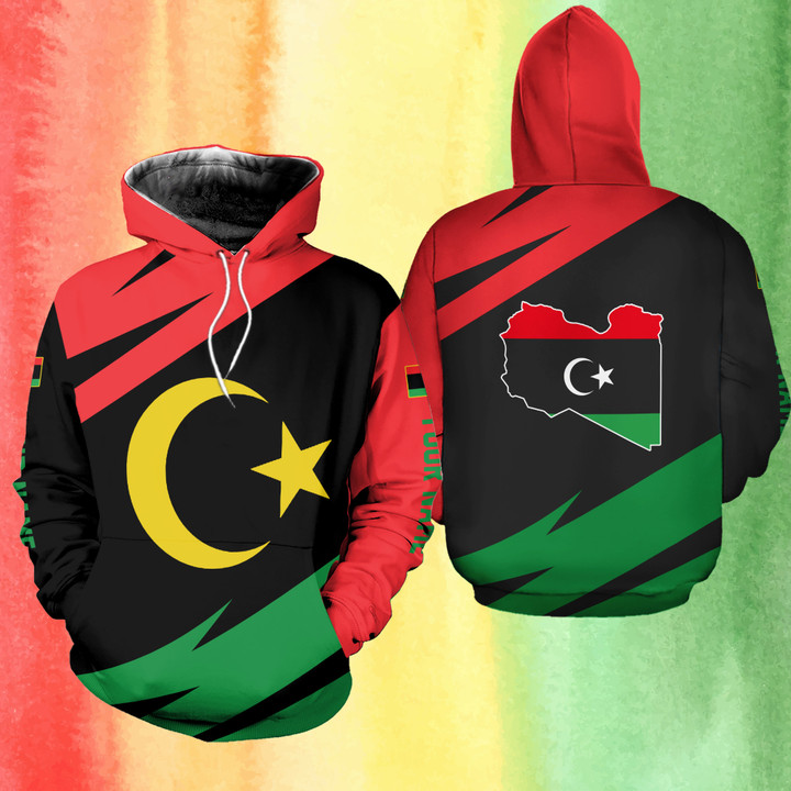 Personalized Libya Lion Libyan Outfit African Africa Hoodie