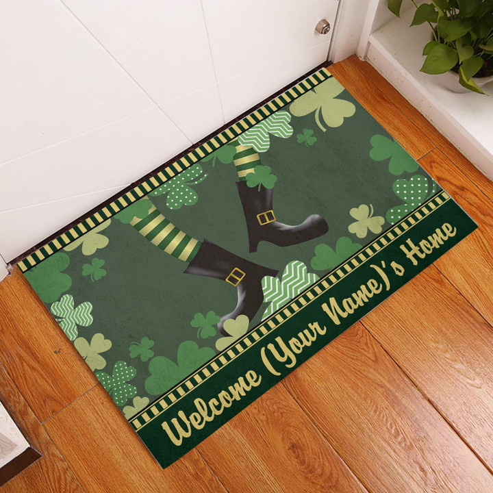 Personalized St Patrick’s Day Decoration Leprechaun Dancing Feet Doormat