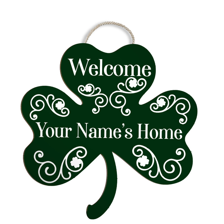 Personalized St Patrick's Day Door Decorations Welcome Custom Shape Wood Sign