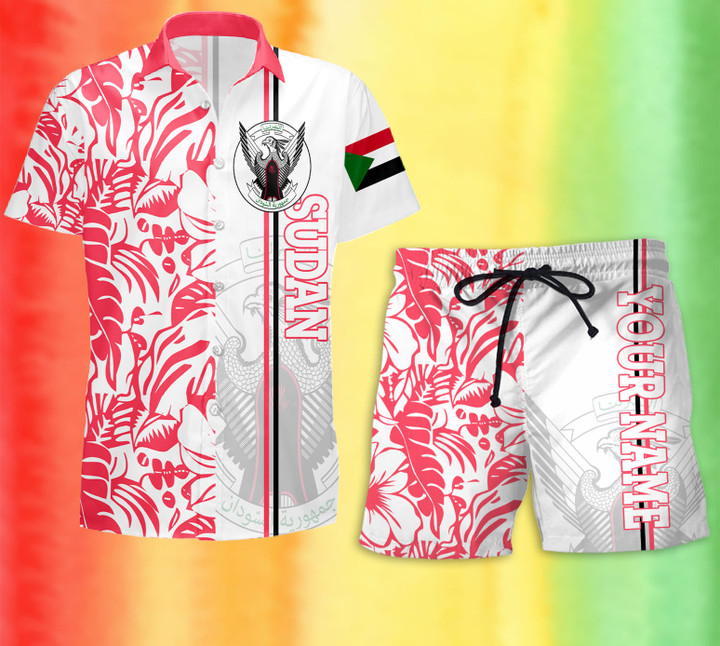 Personalized Sudan Africa African Sudanese Outfit Hawaiian Set