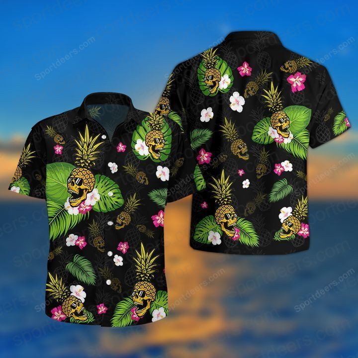 Skull Flower Tropical Hawaii Shirts
