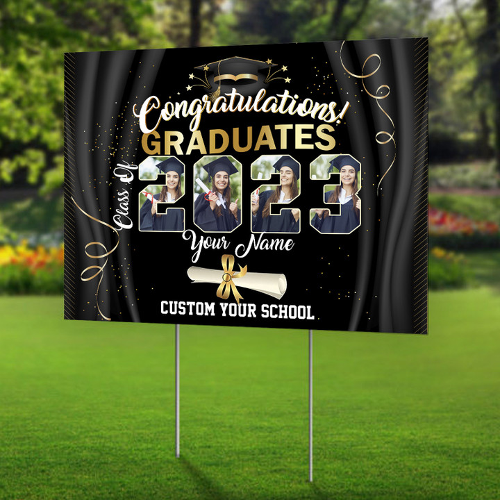 Personalized Congratulations Graduates Class Of 2023 Yard Sign