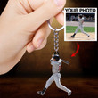Personalized Baseball Player Keychain, Custom Your Photo Flat Acrylic Keychain for Baseball Lovers