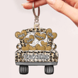Personalized Grandma Heart Truck Valentine Acrylic Keychain with grandkids