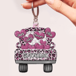 Personalized Grandma Heart Truck Valentine Acrylic Keychain with grandkids