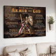 Warrior of God, Put on the full Armor of God, Jesus Wall Art Canvas, Christian Wall Art