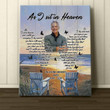 Customized Picture Dad in Heaven Memorial Canvas, As I sit in Heaven Wall Art Custom Photo