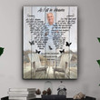 Customized Picture Wife in Heaven Memorial Canvas, As I sit in Heaven Canvas Custom Photo