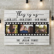 Personalized Mother's Day Picture Rustic Window Wall Art Canvas, This is us Our Story Canvas