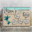 Mama Elephant Wall Art, A Whole lot of Love Wall Art Canvas for Mother