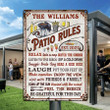 Personalized Patio Rules, Patio Decor Relax Take A Nap Custom Vintage Metal Signs