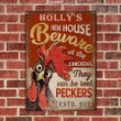 Personalized Farm Chicken Coop, Rise and Shine, Rooster Vintage Metal Signs, Mother Cluckers Rooster Signs