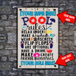 Personalized Pool Rule Metal Signs, Relax in the sun, Custom Your Rule Vintage Metal Signs