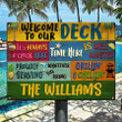 Personalized The Deck Signs, Grilling and Chillin with Friends Vintage Metal Signs Lake Metal Wall Art