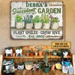 Personalized Garden Potting Shed Sign, Garden Shop Flowers and Plants Vintage Metal Signs