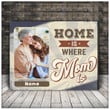 Personalized Mother and Daughter Wall Art, Mothers Day Pictures, Home is where mom is Canvas Wall Art