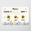 Customized Grandma Bees, Mom Bee Canvas , Reasons to be Happy Wall Art , Mother Canvas Home Decor