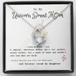 Personalized Unicorn Mom Necklace, Mom and Daughter Necklace for Mother who loves Unicorn