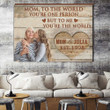 The love between Mother and Daughter Wall Art Canvas for Mom in her birthday Canvas