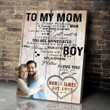 Custom Photo Single Mother, Single Mom Canvas Wall Art from Son and Daughter Living Room Decor