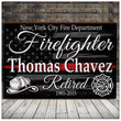 Customized Firefighter Retirement Wall Art Canvas, Fireman & Firewoman Retire Canvas