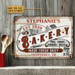 Personalized Baking Sign, Baking Company Fresh Daily Customized Vintage Metal Sign