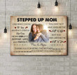 Custom Photo Stepmom Wall Art, Mother Canvas, Stepmom and Daughter Living Room Decor for Mother
