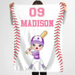 Personalized Baseball Blanket for Son and Daughter from Baseball Mom Throw Blanket, Fleece Blanket