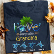 Personalized Mom Grandma Turtle T Shirt for Summer Tees