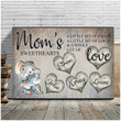 Personalized Family A Whole lot of Love Wall Art, Custom Member Names Heart Art Canvas for Living Room