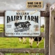Personalized Cow Dairy Farm Sign, Daisy Sign Fresh Milk, Creamy Butter Customized Vintage Metal Sign