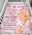 New Dad Gift, New Father Gift, Daughter Baby Blanket for First Father's Day throw Blanket
