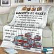Personalized Firefighter Daddy Blanket, Daddy's Blanket, Fire Car Son and Daughter Name Fleece Blanket