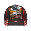Jesus American Eagle Firefighter Truck 3D Classic Cap, 3D All Over Printed Jesus Firefighter Cap