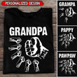 Personalized Grandpa with Grandkids Hand to Hands Shirt NVL29MAR22TP1