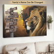 Lion of Judah, Jesus Painting - Personalized Family Members Christian Wall Art for Living Room For Dad