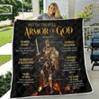 Armor of God Blanket, Warrior of God Fleece Blanket, Ephesians 611 Crusades Knight Sherpa Blanket