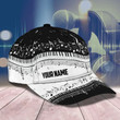 Personalized Piano Cap 3D All Over Prints for Piano Players, Hat for Friends , Gift for Son Daughter