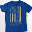 Personalized Grandpa Shirt, Papa Shirt, American flag - Papa With Grandkid Names | T-Shirt