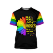 In A World Full Of Roses Be a Sunflowers 3D LGBT T shirt for Pride Month
