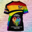 LGBT Dragon Custom Name 3D T Shirt, Bisexual Shirts For LGBT History Month