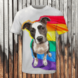 LGBT Pitbull 3D T Shirt for Pitbull Lovers Gay Pride Shirt